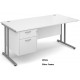 Maestro Cantilever Desk with Fixed Pedestal